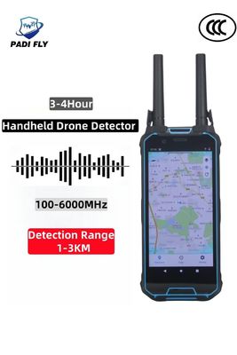 Comprar Detector de drones portátil de frequência 100 MHz-6 GHz para equipamento de detecção de drones e sistema de defesa UAV Fabricação em linha