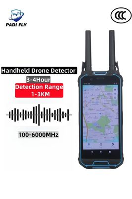 주문 휴대용 드론 탐지기 100~6000MHz 멀티 밴드 Dji Fpv Autel 드론 1-2km 휴대용 신호 탐지기 온라인 제조