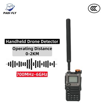 Buy Handheld Drone Detection Equipment Portable 700MHz-6GHz 0-2km Operating Distance Fpv Detector with Uav Signal Jammer Function online manufacture