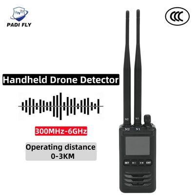 satın al El Anteni Omni 300MHz-6GHz 0-3km Ultra Uzun Mesafe Anti Drone Sinyal Engelleme Algılama için Tam Frekans Detektörü Çevrimiçi üretim
