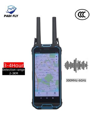 comprare 300MHz-6GHz Drone Detector con posizione del drone 3km Long Range Detection Range Map Display fabbricazione online