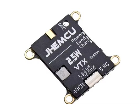 Αγορά VTX FPV Video Transmitter Module 4.9-5.8GHz 2.5W Πολλαπλή ισχύς ρυθμιζόμενη 64CH Ενσωματωμένη συσκευή μετάδοσης βίντεο MIC για DAKEFPV ηλεκτρονική κατασκευή