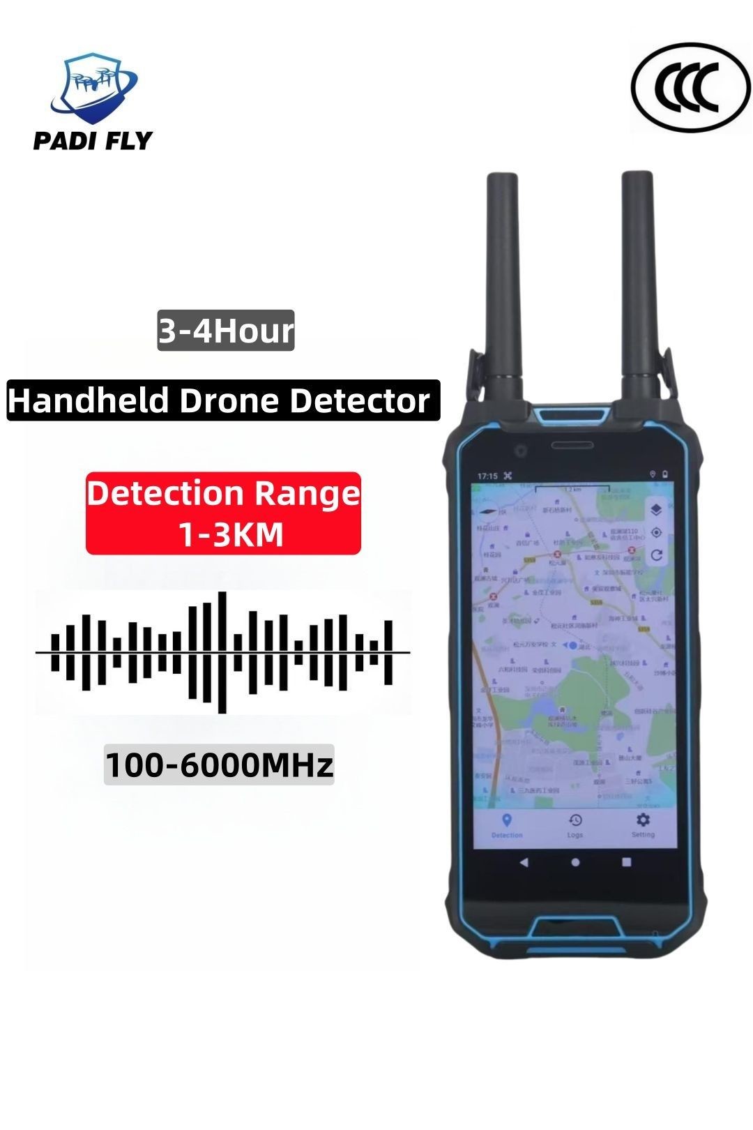 Handheld 1-2km Dji Fpv Signal Detection Device Upgraded 100-6000MHz ...